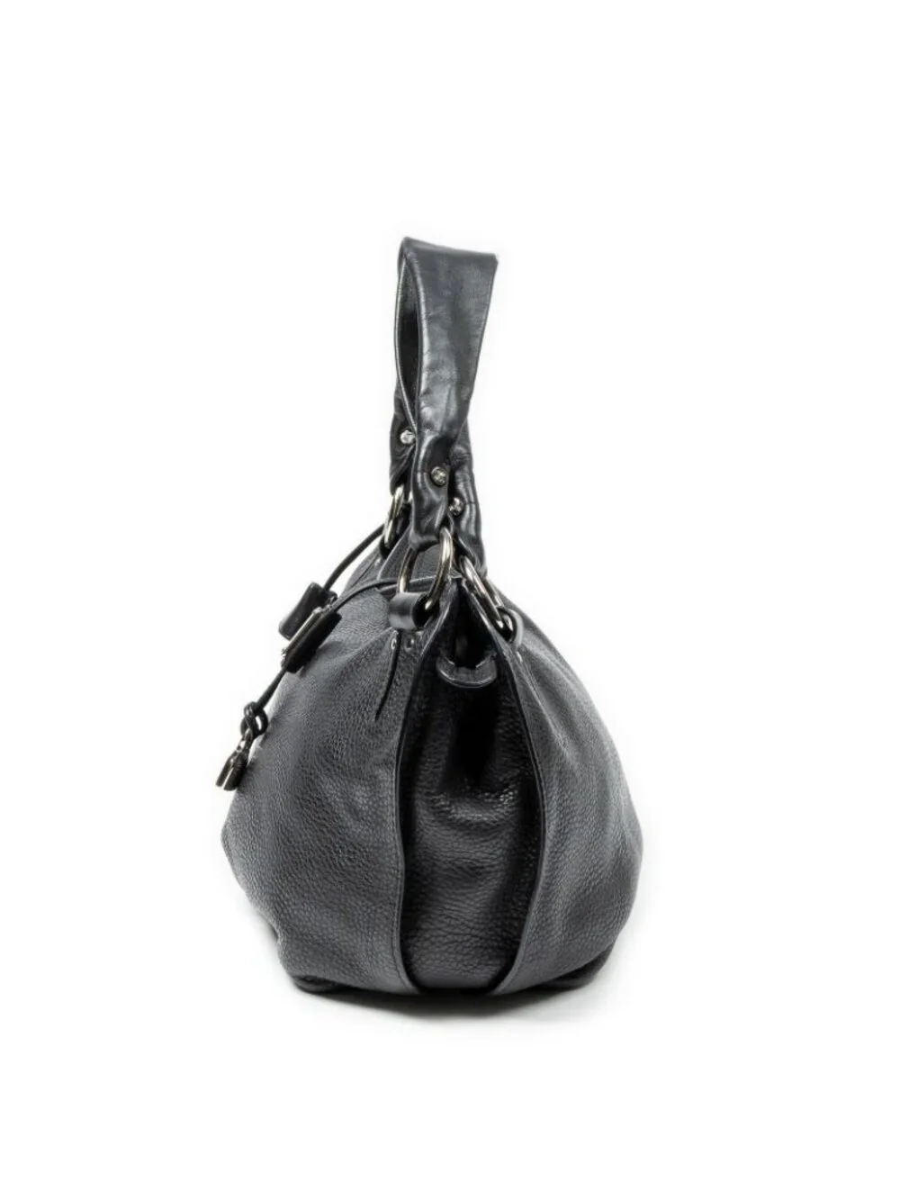 Celine Bitter Sweet Hobo Black Pebbled Leather